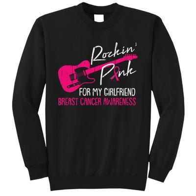 For My Girlfriend Breast Cancer Awareness Boyfriend Warrior Sweatshirt