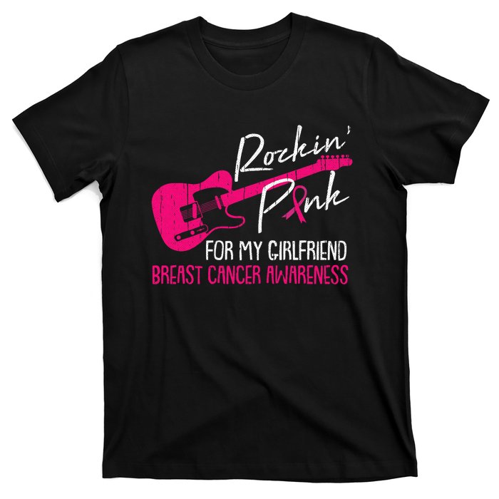 For My Girlfriend Breast Cancer Awareness Boyfriend Warrior T-Shirt