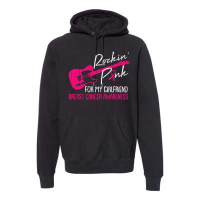 For My Girlfriend Breast Cancer Awareness Boyfriend Warrior Premium Hoodie