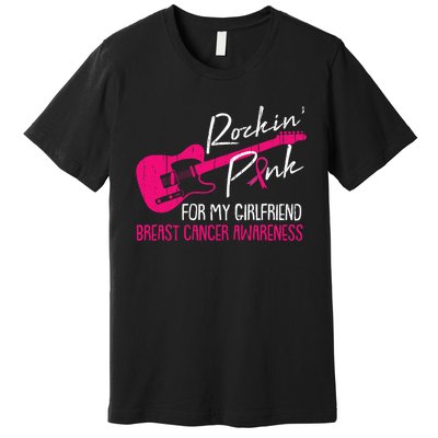 For My Girlfriend Breast Cancer Awareness Boyfriend Warrior Premium T-Shirt