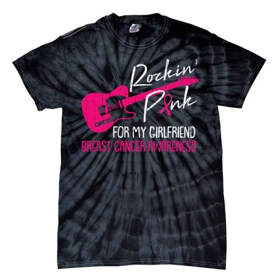 For My Girlfriend Breast Cancer Awareness Boyfriend Warrior Tie-Dye T-Shirt