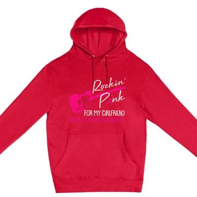 For My Girlfriend Breast Cancer Awareness Boyfriend Warrior Premium Pullover Hoodie