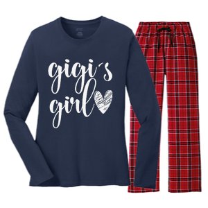 Funny Matching Gigi For Grandma Whit Mother's Day Women's Long Sleeve Flannel Pajama Set 