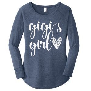 Funny Matching Gigi For Grandma Whit Mother's Day Women's Perfect Tri Tunic Long Sleeve Shirt