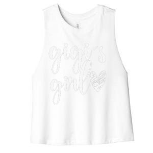 Funny Matching Gigi For Grandma Whit Mother's Day Women's Racerback Cropped Tank