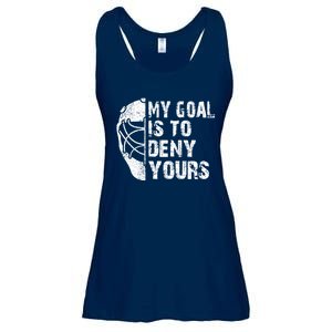 Funny My Goal Is To Deny Yours Hockey Goalie Ice Hockey Gift Ladies Essential Flowy Tank