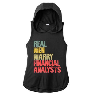 Funny Marriage Gift Real Marry Financial Analysts Gift Ladies PosiCharge Tri-Blend Wicking Draft Hoodie Tank