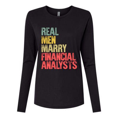 Funny Marriage Gift Real Marry Financial Analysts Gift Womens Cotton Relaxed Long Sleeve T-Shirt