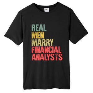 Funny Marriage Gift Real Marry Financial Analysts Gift Tall Fusion ChromaSoft Performance T-Shirt