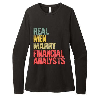 Funny Marriage Gift Real Marry Financial Analysts Gift Womens CVC Long Sleeve Shirt