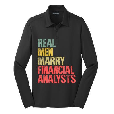 Funny Marriage Gift Real Marry Financial Analysts Gift Silk Touch Performance Long Sleeve Polo