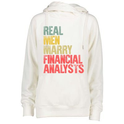 Funny Marriage Gift Real Marry Financial Analysts Gift Womens Funnel Neck Pullover Hood