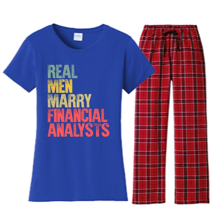 Funny Marriage Gift Real Marry Financial Analysts Gift Women's Flannel Pajama Set