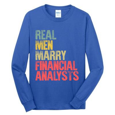 Funny Marriage Gift Real Marry Financial Analysts Gift Tall Long Sleeve T-Shirt