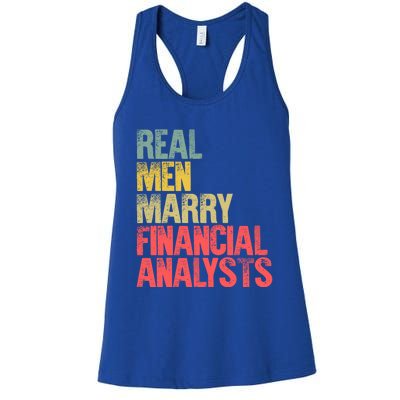 Funny Marriage Gift Real Marry Financial Analysts Gift Women's Racerback Tank