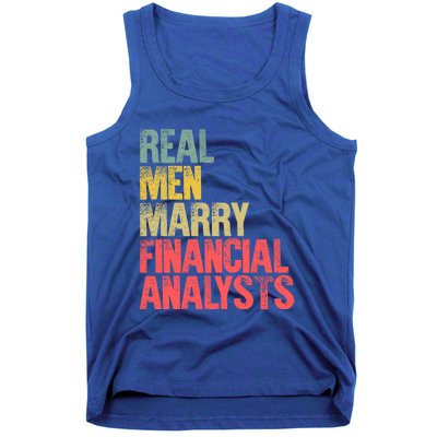 Funny Marriage Gift Real Marry Financial Analysts Gift Tank Top