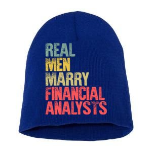 Funny Marriage Gift Real Marry Financial Analysts Gift Short Acrylic Beanie