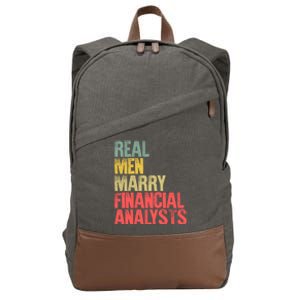 Funny Marriage Gift Real Marry Financial Analysts Gift Cotton Canvas Backpack