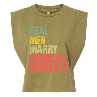 Funny Marriage Gift Real Marry Financial Analysts Gift Garment-Dyed Women's Muscle Tee