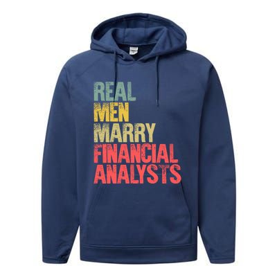 Funny Marriage Gift Real Marry Financial Analysts Gift Performance Fleece Hoodie