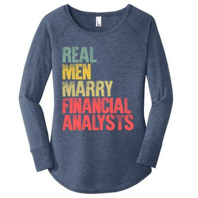 Funny Marriage Gift Real Marry Financial Analysts Gift Women's Perfect Tri Tunic Long Sleeve Shirt