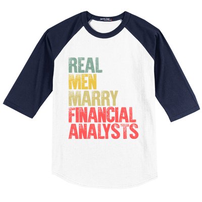 Funny Marriage Gift Real Marry Financial Analysts Gift Baseball Sleeve Shirt