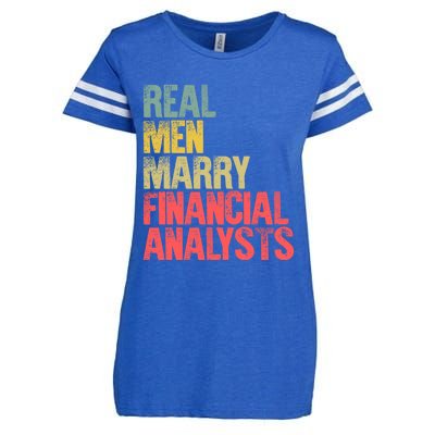 Funny Marriage Gift Real Marry Financial Analysts Gift Enza Ladies Jersey Football T-Shirt