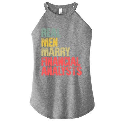 Funny Marriage Gift Real Marry Financial Analysts Gift Women's Perfect Tri Rocker Tank