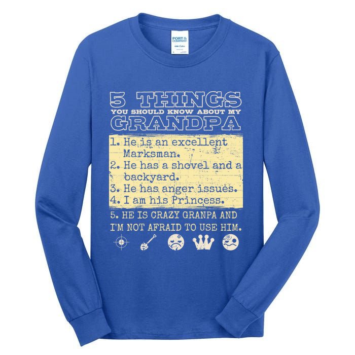 Family Matching Grandfather Grandpa Granddaughter Grand Gift Tall Long Sleeve T-Shirt