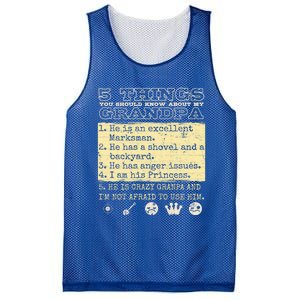 Family Matching Grandfather Grandpa Granddaughter Grand Gift Mesh Reversible Basketball Jersey Tank