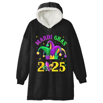 Funny Mardi Gras Parade Outfit Jester Hat Women Hooded Wearable Blanket