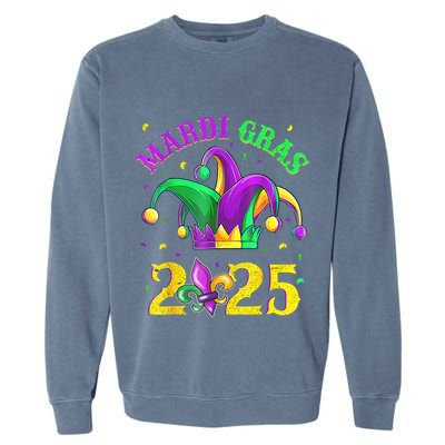 Funny Mardi Gras Parade Outfit Jester Hat Women Garment-Dyed Sweatshirt