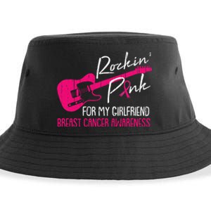 For My Girlfriend Breast Cancer Awareness Boyfriend Warrior Sustainable Bucket Hat