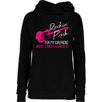 For My Girlfriend Breast Cancer Awareness Boyfriend Warrior Womens Funnel Neck Pullover Hood