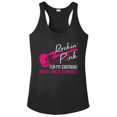 For My Girlfriend Breast Cancer Awareness Boyfriend Warrior Ladies PosiCharge Competitor Racerback Tank