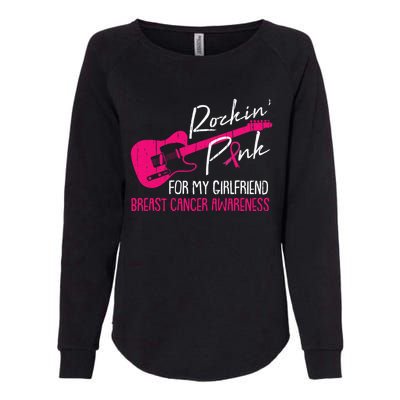 For My Girlfriend Breast Cancer Awareness Boyfriend Warrior Womens California Wash Sweatshirt