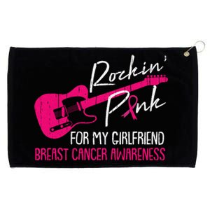 For My Girlfriend Breast Cancer Awareness Boyfriend Warrior Grommeted Golf Towel