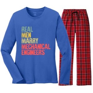 Funny Marriage Gift Real Marry Mechanical Engineers Great Gift Women's Long Sleeve Flannel Pajama Set 