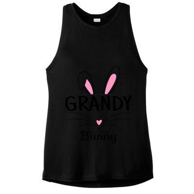 Family Matching Grandy Bunny Graphic Easter Costume Grandy Gift Ladies PosiCharge Tri-Blend Wicking Tank