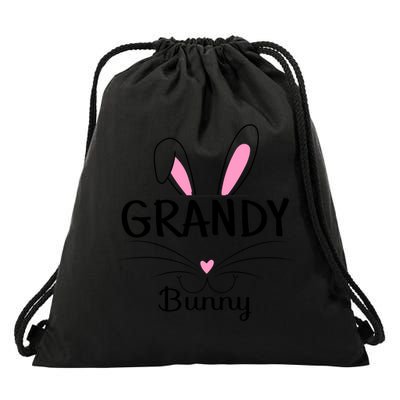Family Matching Grandy Bunny Graphic Easter Costume Grandy Gift Drawstring Bag