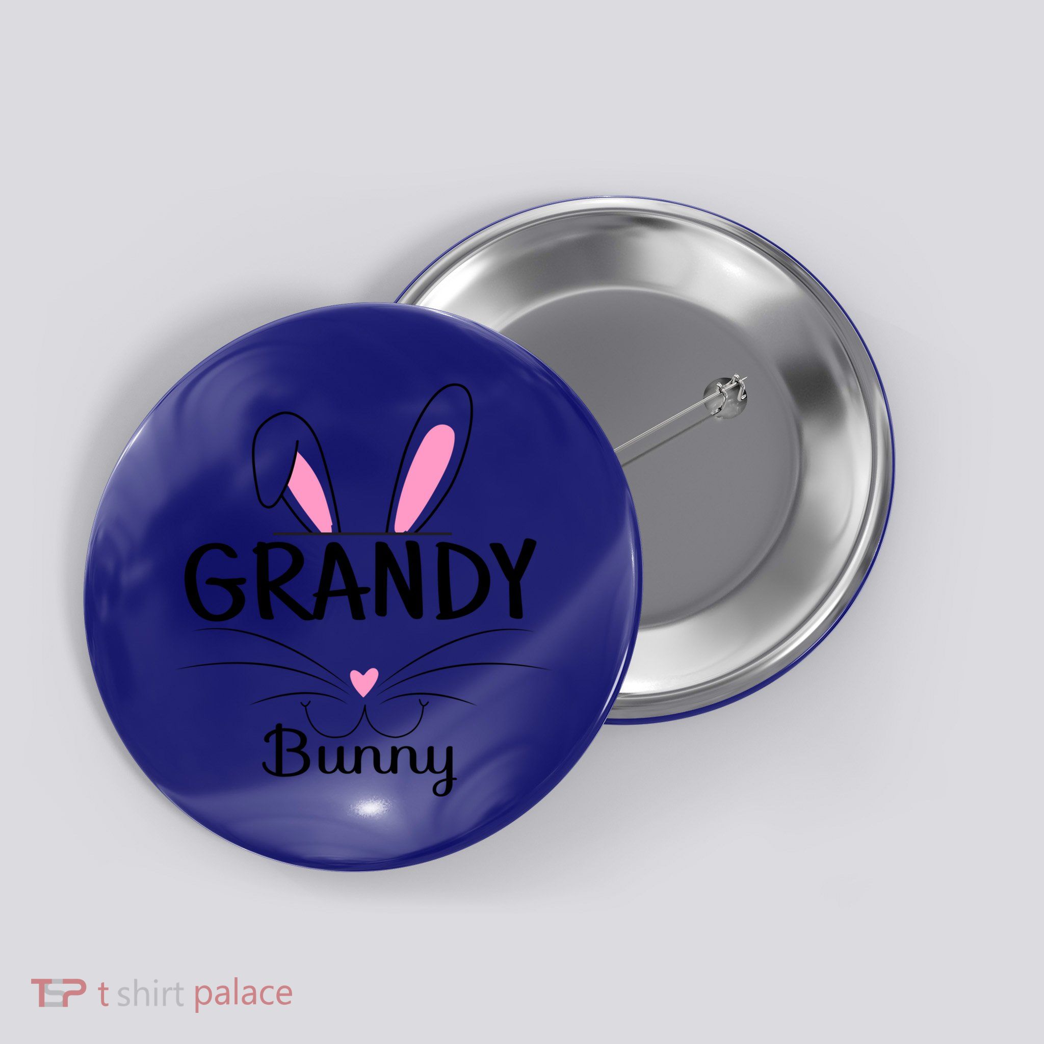 Family Matching Grandy Bunny Graphic Easter Costume Grandy Gift Button