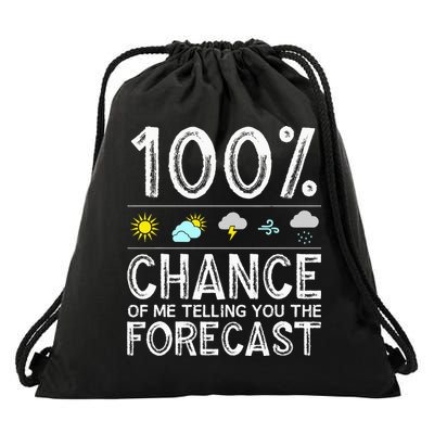 Funny Meteorology Gift Weather Enthusiasts Cool Weatherman Drawstring Bag