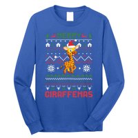 Funny Merry Giraffetmas Ugly Christmas Giraffe Funny Gift Long Sleeve Shirt