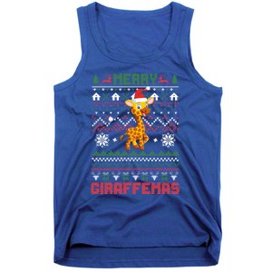 Funny Merry Giraffetmas Ugly Christmas Giraffe Funny Gift Tank Top