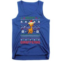 Funny Merry Giraffetmas Ugly Christmas Giraffe Funny Gift Tank Top