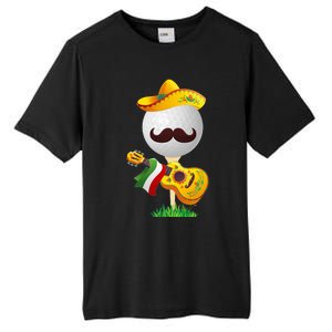 Funny Mexican Golf Ball Sombrero Guitar Cinco De Mayo Tall Fusion ChromaSoft Performance T-Shirt