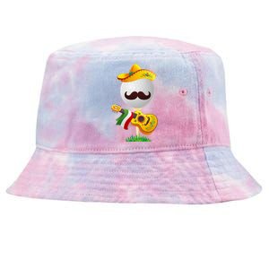 Funny Mexican Golf Ball Sombrero Guitar Cinco De Mayo Tie-Dyed Bucket Hat