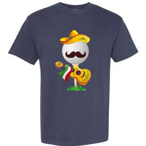 Funny Mexican Golf Ball Sombrero Guitar Cinco De Mayo Garment-Dyed Heavyweight T-Shirt