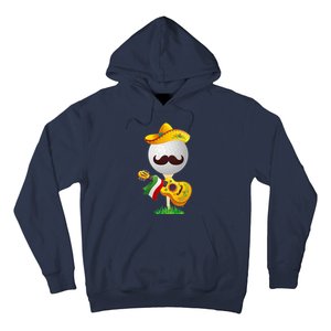 Funny Mexican Golf Ball Sombrero Guitar Cinco De Mayo Hoodie