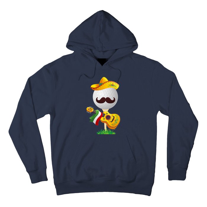 Funny Mexican Golf Ball Sombrero Guitar Cinco De Mayo Hoodie